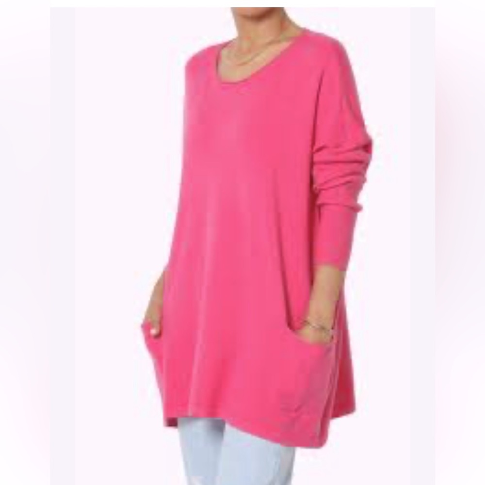 28 Boho Soft Viscose Front Pocket Oversized sweater